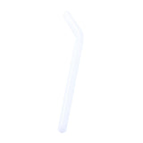 Max 1pcs Creative Curved Glass Drinking Straw Bent With Brush White
