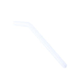 Max 1pcs Creative Curved Glass Drinking Straw Bent With Brush White