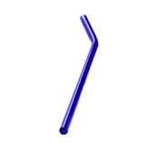 Max 1pcs Creative Curved Glass Drinking Straw Bent With Brush Dark Blue