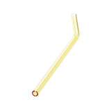 Max 1pcs Creative Curved Glass Drinking Straw Bent With Brush Yellow