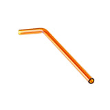 Max 1pcs Creative Curved Glass Drinking Straw Bent With Brush Brownish Gold