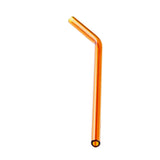 Max 1pcs Creative Curved Glass Drinking Straw Bent With Brush Brownish Gold