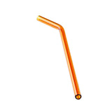 Max 1pcs Creative Curved Glass Drinking Straw Bent With Brush Brownish Gold