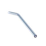 Max 1pcs Creative Curved Glass Drinking Straw Bent With Brush Grey
