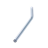 Max 1pcs Creative Curved Glass Drinking Straw Bent With Brush Grey