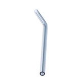 Max 1pcs Creative Curved Glass Drinking Straw Bent With Brush Grey
