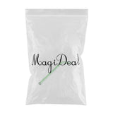 Max 1pcs Creative Curved Glass Drinking Straw Bent With Brush Lime Green