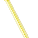 Max 1 Piece Reusable Bamboo Joint Bent Glass Drinking Straw Non-Toxic Yellow