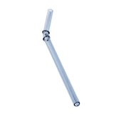 Max 1 Piece Reusable Bamboo Joint Bent Glass Drinking Straw Non-Toxic Gray