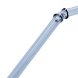 Max 1 Piece Reusable Bamboo Joint Bent Glass Drinking Straw Non-Toxic Gray
