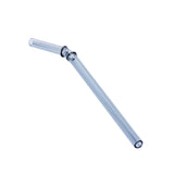 Max 1 Piece Reusable Bamboo Joint Bent Glass Drinking Straw Non-Toxic Gray