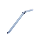 Max 1 Piece Reusable Bamboo Joint Bent Glass Drinking Straw Non-Toxic Gray
