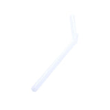 Max 1 Piece Reusable Bamboo Joint Bent Glass Drinking Straw Non-Toxic White