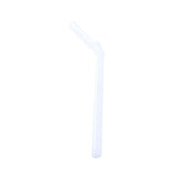 Max 1 Piece Reusable Bamboo Joint Bent Glass Drinking Straw Non-Toxic White