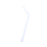 Max 1 Piece Reusable Bamboo Joint Bent Glass Drinking Straw Non-Toxic White