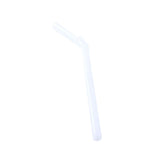 Max 1 Piece Reusable Bamboo Joint Bent Glass Drinking Straw Non-Toxic White