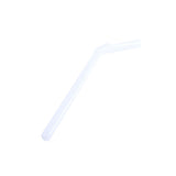 Max 1 Piece Reusable Bamboo Joint Bent Glass Drinking Straw Non-Toxic White