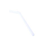 Max 1 Piece Reusable Bamboo Joint Bent Glass Drinking Straw Non-Toxic White