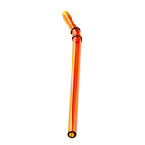 Max 1 Piece Reusable Bamboo Joint Bent Glass Drinking Straw Non-Toxic Amber
