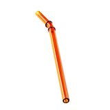 Max 1 Piece Reusable Bamboo Joint Bent Glass Drinking Straw Non-Toxic Amber