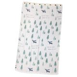 Max 1Pcs Nordic Style Christmas Tree Elk Curtain Blackout  Cloth Perforated
