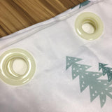 Max 1Pcs Nordic Style Christmas Tree Elk Curtain Blackout  Cloth Perforated
