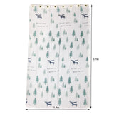 Max 1Pcs Nordic Style Christmas Tree Elk Curtain Blackout  Cloth Perforated