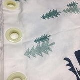 Max 1Pcs Nordic Style Christmas Tree Elk Curtain Blackout  Cloth Perforated