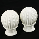 Max 1 Pair Retro Curtain Decorative Pole Rod Finials Ends Heads 28mm White B
