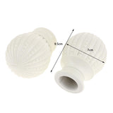 Max 1 Pair Retro Curtain Decorative Pole Rod Finials Ends Heads 28mm White B