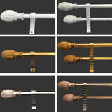 Max 1 Pair Retro Curtain Decorative Pole Rod Finials Ends Heads 28mm White B