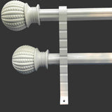 Max 1 Pair Retro Curtain Decorative Pole Rod Finials Ends Heads 28mm White B
