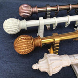 Max 1 Pair Retro Curtain Decorative Pole Rod Finials Ends Heads 28mm White B