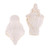 Max 1 Pair Retro Curtain Decorative Pole Rod Finials Ends Heads 28mm White C