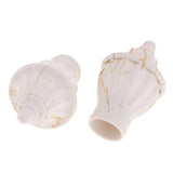 Max 1 Pair Retro Curtain Decorative Pole Rod Finials Ends Heads 28mm White C