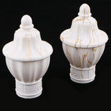 Max 1 Pair Retro Curtain Decorative Pole Rod Finials Ends Heads 28mm White C