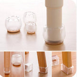 Max 10 Pieces Clear Chair Leg Floor Protectors Furniture Pads Round Leg 52-58mm - Aladdin Shoppers