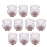 Max 10 Pieces Clear Chair Leg Floor Protectors Furniture Pads Round Leg 52-58mm - Aladdin Shoppers