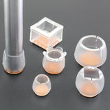 Max 10 Pieces Clear Chair Leg Floor Protectors Furniture Pads Round Leg 52-58mm - Aladdin Shoppers