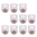 Max 10 Pieces Clear Chair Leg Floor Protectors Furniture Pads Round Leg 52-58mm - Aladdin Shoppers