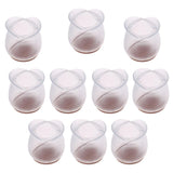 Max 10 Pieces Clear Chair Leg Floor Protectors Furniture Pads Round Leg 52-58mm - Aladdin Shoppers