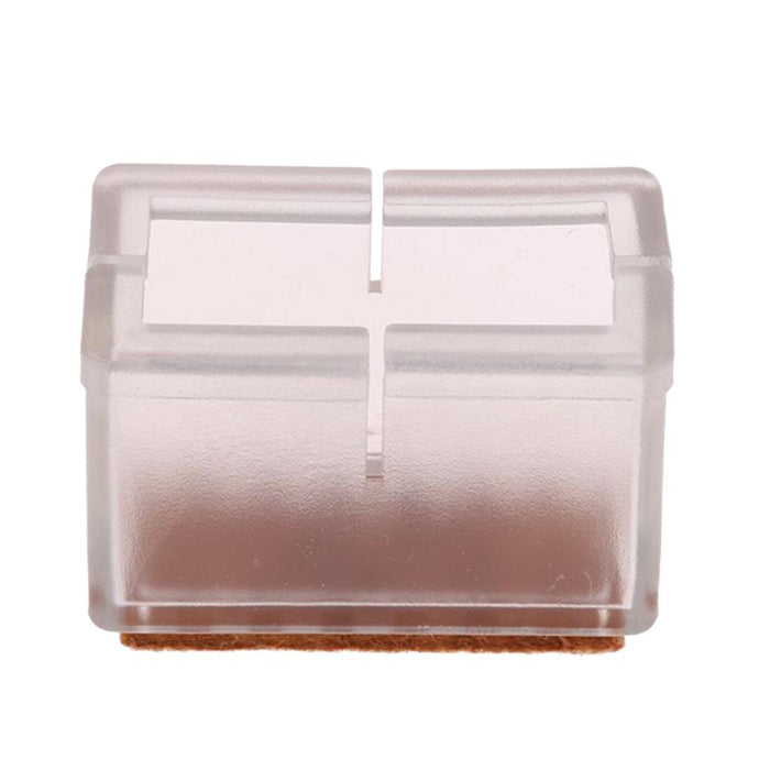10 Pieces Clear Chair Leg Floor Protectors Furniture Pads Rectangular Leg