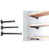 Industrial Pipe Shelf Bracket Heavy Iron Support Hanger 23cm (9 inch)