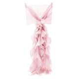 Max Chiffon Hoods With Ruffles Decor Chair Cover for Wedding Special Events Pink - Aladdin Shoppers