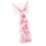 Max Chiffon Hoods With Ruffles Decor Chair Cover for Wedding Special Events Pink - Aladdin Shoppers