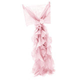 Max Chiffon Hoods With Ruffles Decor Chair Cover for Wedding Special Events Pink - Aladdin Shoppers