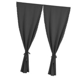 Max 2 Panel Self Adhesive Window Blackout Curtains Drapes Dark Gray 1.3x2.2m