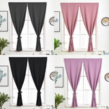 Max 2 Panel Self Adhesive Window Blackout Curtains Drapes Dark Gray 1.3x2.2m