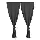 Max 2 Panel Self Adhesive Window Blackout Curtains Drapes Dark Gray 1.3x2.2m