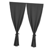 Max 2 Panel Self Adhesive Window Blackout Curtains Drapes Dark Gray 1.3x2.2m